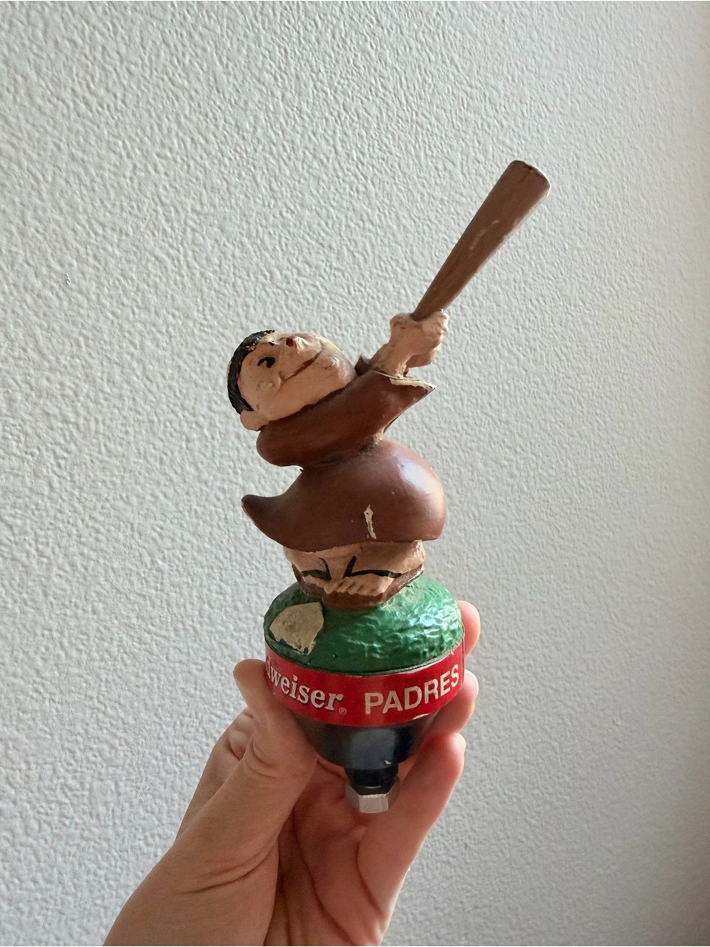 Vintage Collectible San Diego Padres Monk Mascot Budweiser Beer Tap Handle